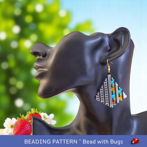 Peyote Stitch Kite Earring Pattern, Abigail's Garden Floral Design (PDF Pattern)