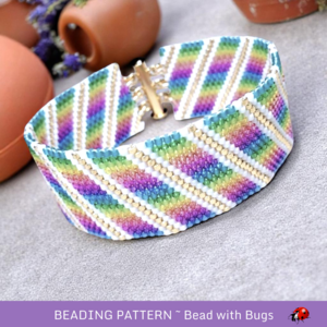 Peyote Stitch Bracelet Pattern, Candy Shop Design (PDF)