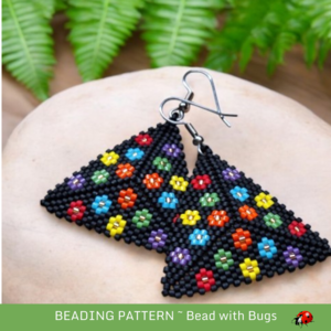 3D Peyote Stitch Beading Pattern: FLOWER POWER by Bead with Bugs