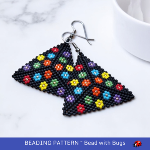 3D Peyote Stitch Beading Pattern: FLOWER POWER by Bead with Bugs