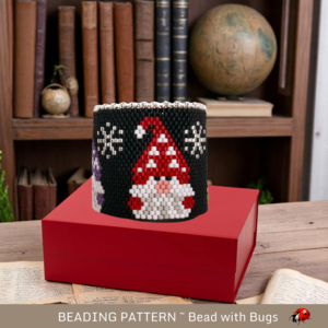 GNOMES: Peyote Stitch Beaded Tea Light Cover Pattern by Bead with Bugs