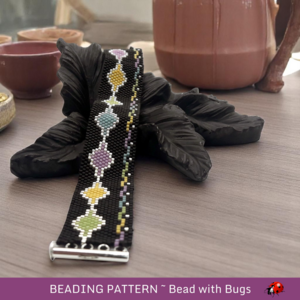 Peyote Stitch Beaded Bracelet Pattern, Patio Lights Design (PDF)