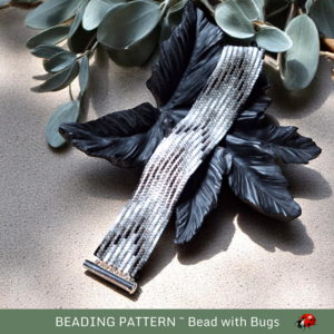 Peyote Stitch Beaded Bracelet Pattern, Shifting Shadows Chevron Design (PDF)