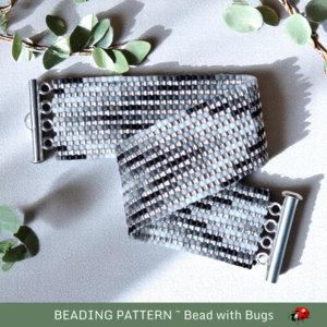 Peyote Stitch Beaded Bracelet Pattern, Shifting Shadows Chevron Design (PDF)