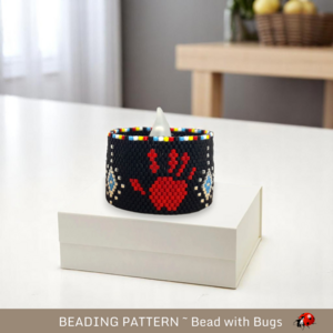 SILENCED: Peyote Stitch Beaded Tea Light Cover Pattern by Bead with Bugs