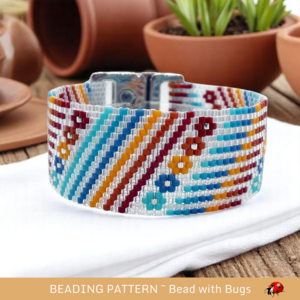 Peyote Stitch Bracelet Pattern, Summer Breeze by Bead with Bugs