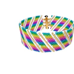 Peyote Stitch Bracelet Pattern, Candy Shop Design (PDF)