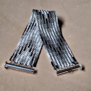 Peyote Stitch Beaded Bracelet Pattern, Shifting Shadows Chevron Design (PDF)