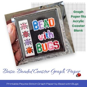 PRINTABLE GRAPH PAPER:  Peyote Stitch Coaster Graph Paper For Creative Design