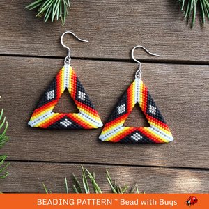 Peyote Stitch 3D Triangle Earring Pattern, Arizona (PDF)