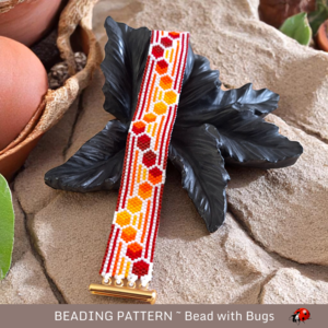 Peyote Stitch Beaded Bracelet Pattern, Fall Colors (PDF)