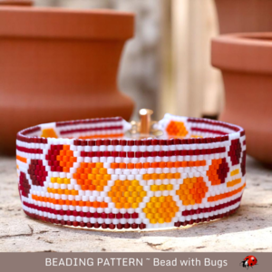 Peyote Stitch Beaded Bracelet Pattern, Fall Colors (PDF)
