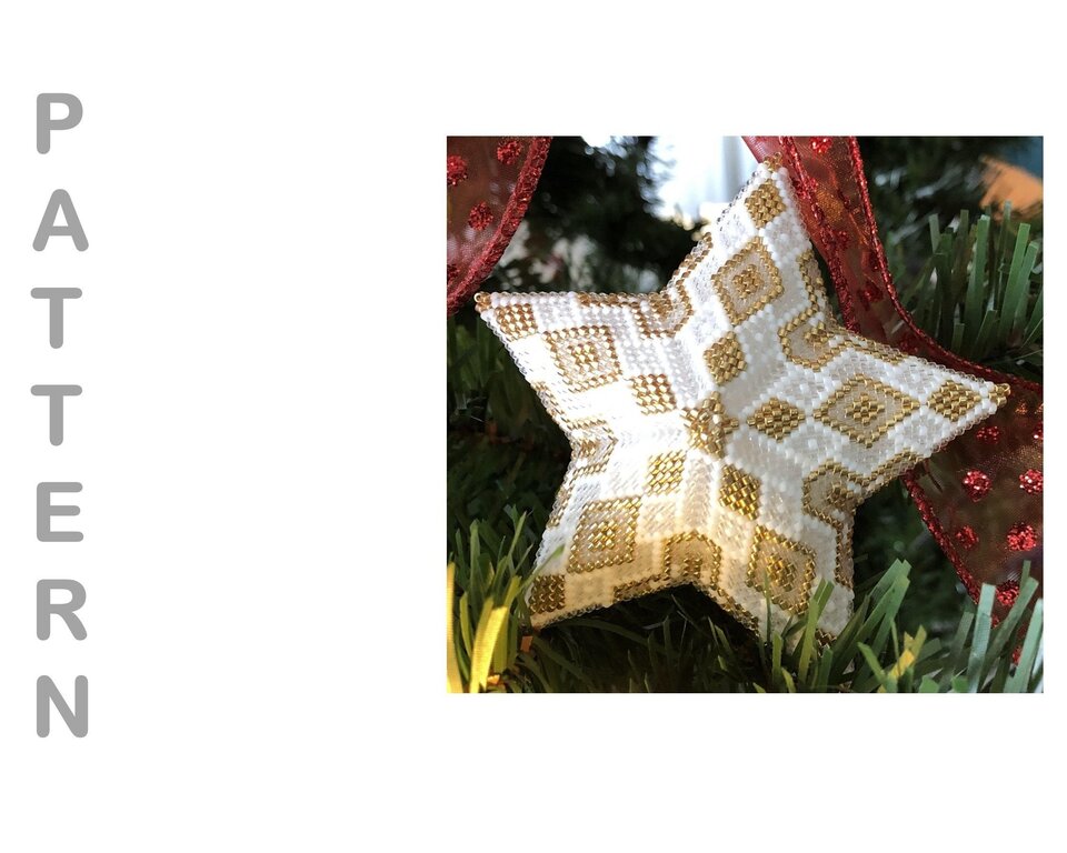 2022 STAR:  3D Beaded Peyote Star Pattern by Bead with Bugs
