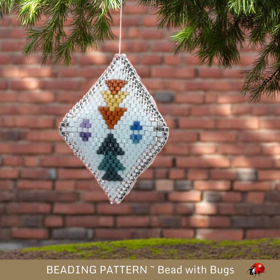 3D Peyote Stitch Beaded Pod Pattern, Autumn Winds (PDF Pattern)