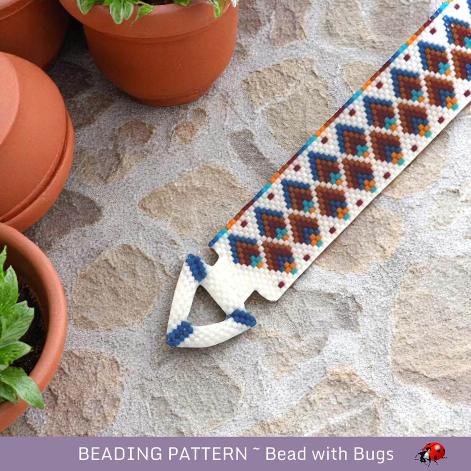 Peyote Stitch Bracelet Pattern, Four Seasons Beaded Design (PDF)
