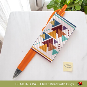ALL THE ANGLES:  Peyote Stitch Beaded Pen Wrap by Bead with Bugs