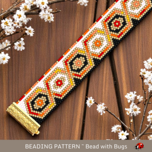 ALL WHO WANDER: A Peyote Stitch Beaded Bracelet Pattern by Bead with Bugs