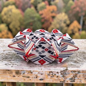 Amelia Winged Bangle Pattern - Peyote & Herringbone Stitch Bracelet Design