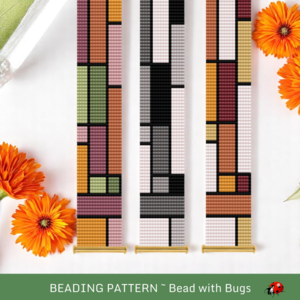 COLOUR BLOCKED:  A Loom Beaded Bracelet Pattern by Bead with Bugs