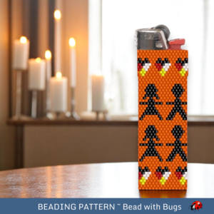 EVERY CHILD MATTERS:  Peyote Stitch Beaded Lighter Cover by Bead with Bugs