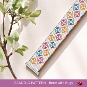 FLY A KITE:  A Loom Beaded Bracelet Pattern by Bead with Bugs