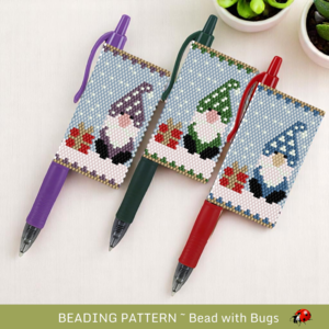 GIFT GNOMES : Peyote Stitch Beaded Pen Wrap by Bead with Bugs