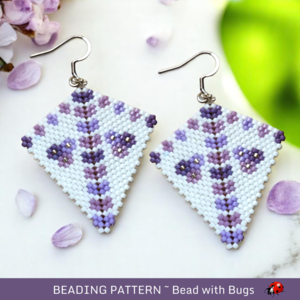 LILAC GARDEN: Peyote Stitch Beading Pattern by Bead with Bugs