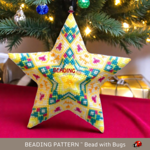 LIMONCELLO: 3D Beaded Peyote Star Pattern by Bead with Bugs