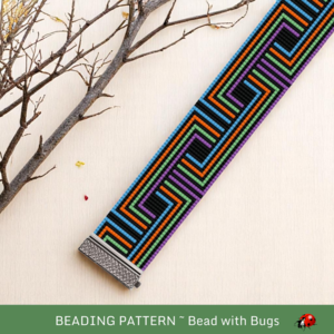 MID CENTURY MODERN:  A Loom Beaded Bracelet Pattern by Bead with Bugs
