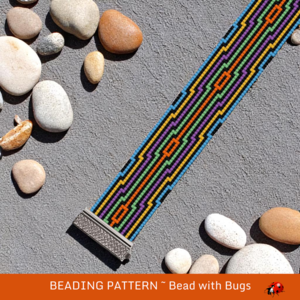 THE SWINGING SIXTIES:  A Loom Beaded Bracelet Pattern by Bead with Bugs
