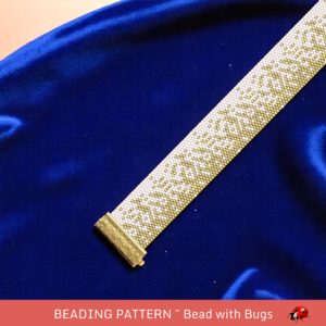 SCATTERED GOLD: A Peyote Stitch Beaded Bracelet Pattern by Bead with Bugs