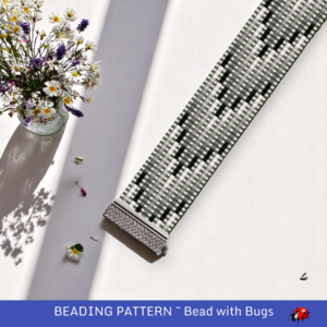 SHIFTING SHADOWS:  A Loom Beaded Bracelet Pattern by Bead with Bugs