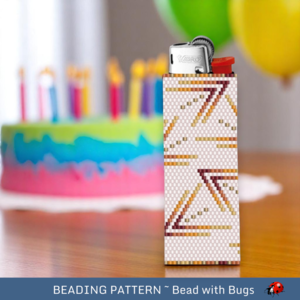 SUMMER SQUASH:  Peyote Stitch Beaded Lighter Cover by Bead with Bugs