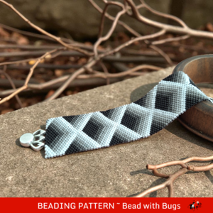 THE DEEP: A Peyote Stitch Beaded Bracelet Pattern by Bead with Bugs