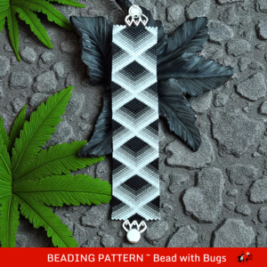 THE DEEP: A Peyote Stitch Beaded Bracelet Pattern by Bead with Bugs