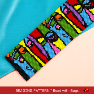 THE WATCHERS:  A Peyote Stitch Beaded Bracelet Pattern by Bead with Bugs