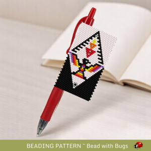 THUNDERBIRD:  Peyote Stitch Beaded Pen Wrap by Bead with Bugs