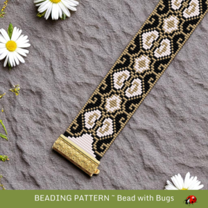 VICTORIAN LACE:  A Loom Beaded Bracelet Pattern by Bead with Bugs