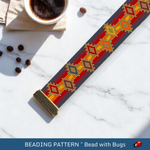 WINONA: A Peyote Stitch Beaded Bracelet Pattern by Bead with Bugs