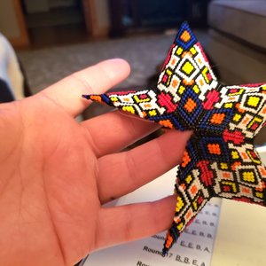 FANTASY: 3D Beaded Peyote Star Pattern by Bead with Bugs
