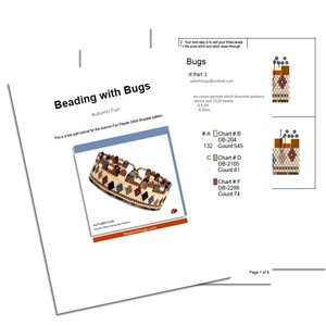 AUTUMN FAIR: A Peyote Stitch Beaded Bracelet Pattern by Bead with Bugs