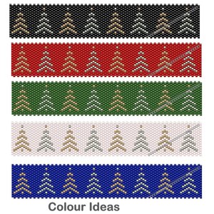 WINTER TREES:  Beaded Napkin Ring Pattern by Bead with Bugs