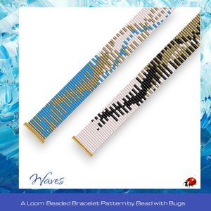 Loom Beaded Bracelet Pattern by Bead with Bugs, WAVES, PDF