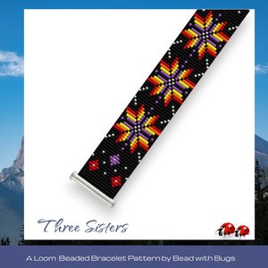 Loom Beaded Bracelet Pattern by Bead with Bugs, THREE SISTERS, PDF