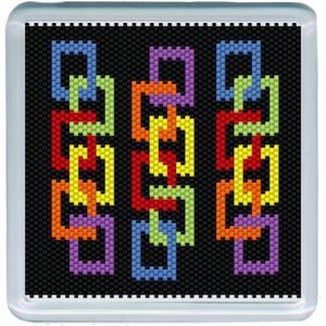 THE BOHO SET: Peyote Stitch Beaded Coaster Pattern by Bead with Bugs
