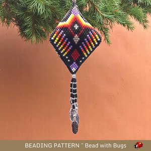 First Nations RAVEN SONG Pod Pattern | 3-Sided Peyote Stitch Design