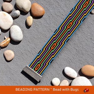 Loom Beaded Bracelet Pattern by Bead with Bugs, SWINGING SIXTIES, PDF