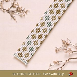 Loom Beaded Bracelet Pattern by Bead with Bugs, PRECIOUS METALS, PDF