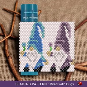 Beaded Lip Balm Cover Pattern: Gnome Design (PDF Pattern