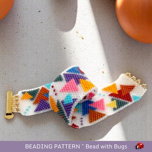 Peyote Stitch Beaded Bracelet and Earrings Pattern Set, All the Angles, PDF
